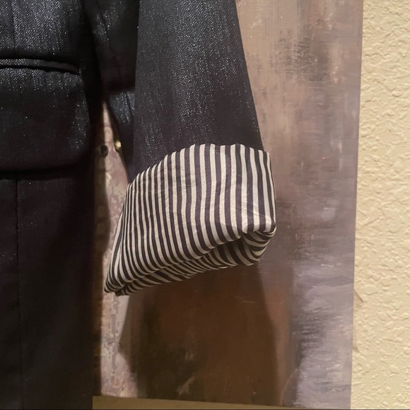 Ellen Tracy blue sparkle blazer. Size XS - Picture 6 of 12